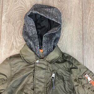 Urban Republic Hooded Jacket Kids Youth 5/6 Full Zip Army Green‎